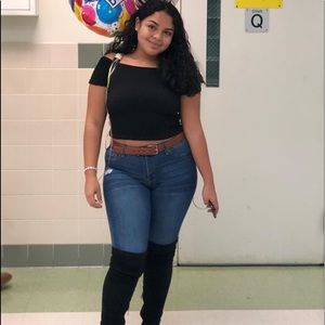 Sketchy black crop top